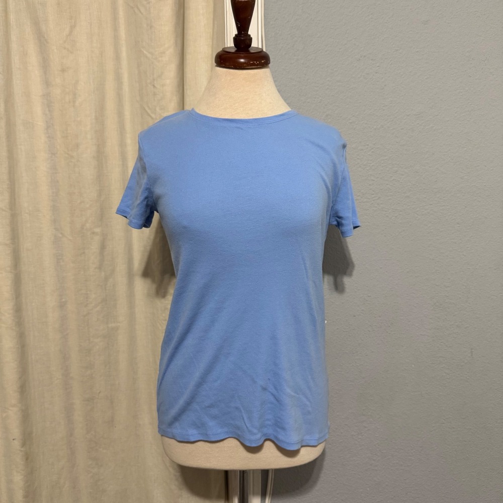 Croft & Barrow Women XS‎ Blue Short Sleeve The Classic Tee T-Shirt
